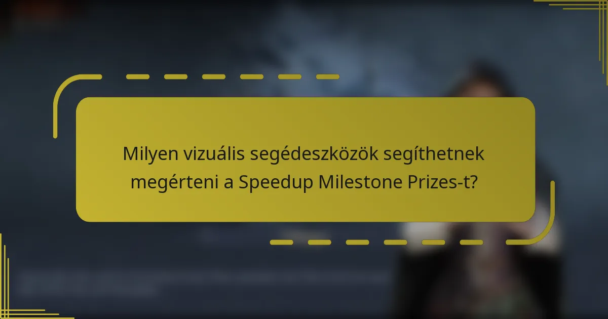 Milyen vizuális segédeszközök segíthetnek megérteni a Speedup Milestone Prizes-t?